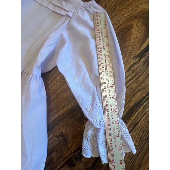 Vtg Love Sz 6? Girls Dress Eyelet Cotton Light Purple Prairie Cottagecore - Picture 8 of 11